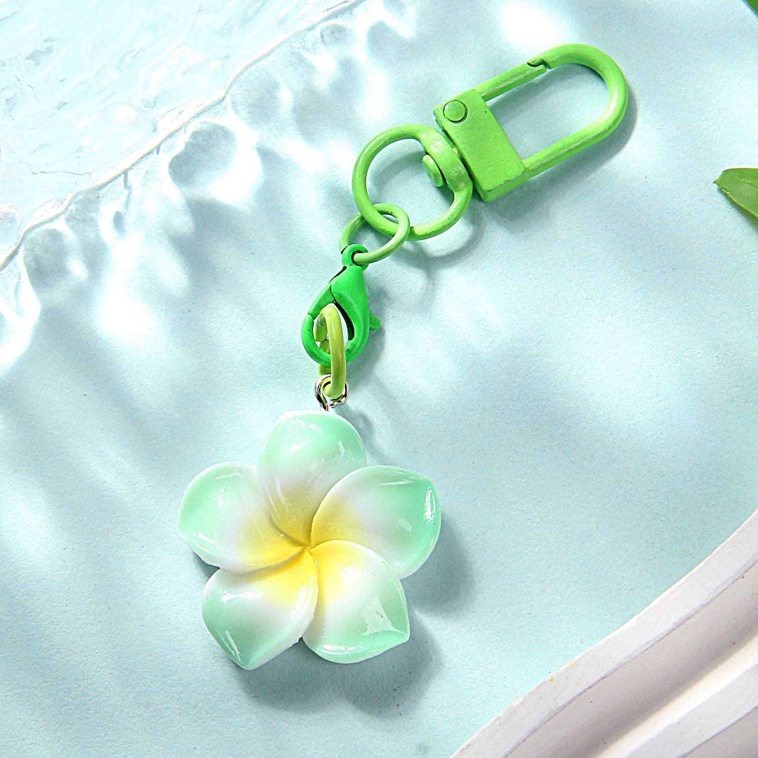 Wholesale 10pcs/pack Small fresh air key chain pendant two-color spray-painted egg flower